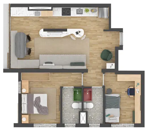 Apartamento à venda com 61m², 2 quartos com vaga - 21