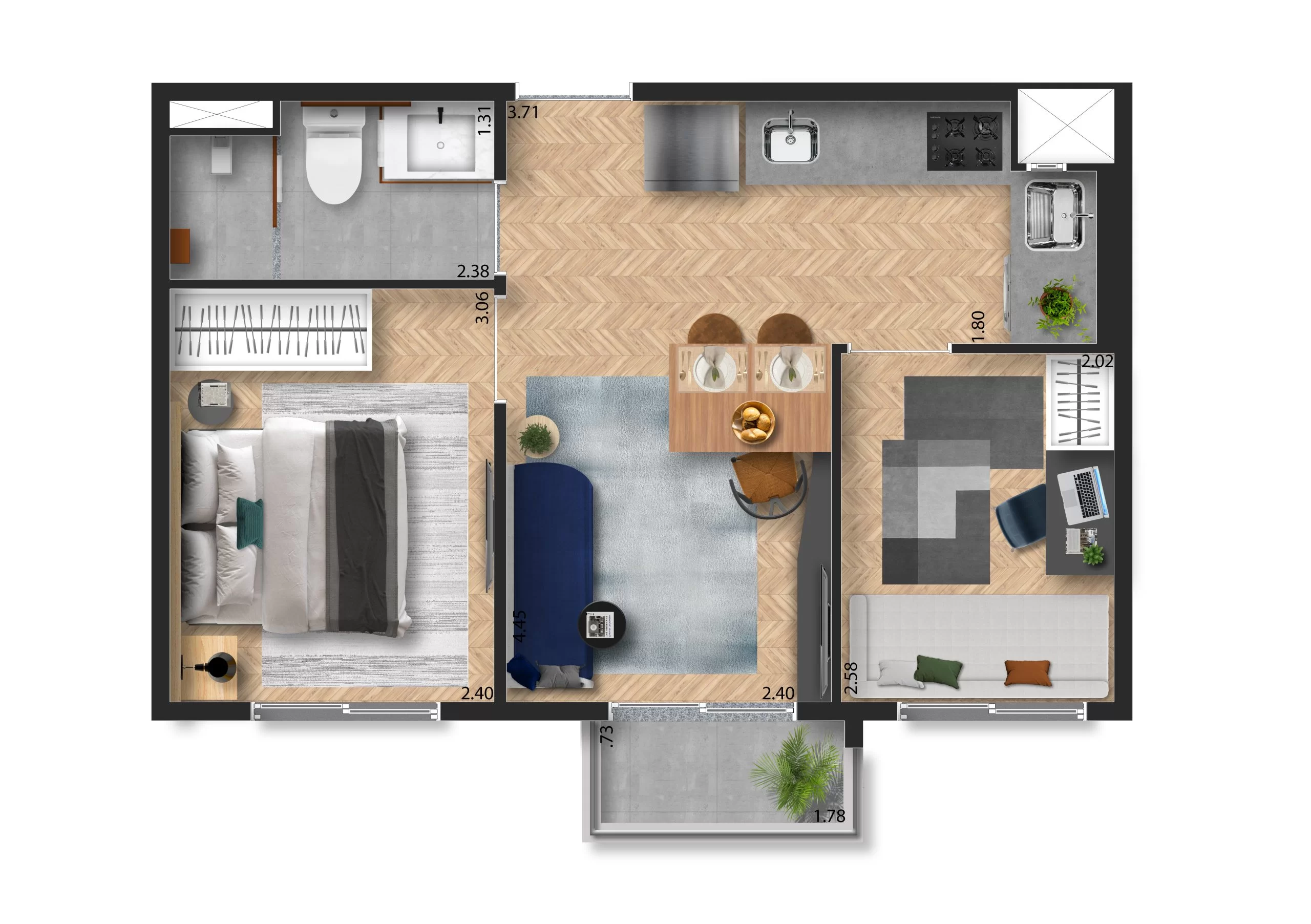 Apartamento à venda com 35m², 2 quartos sem vaga - 19