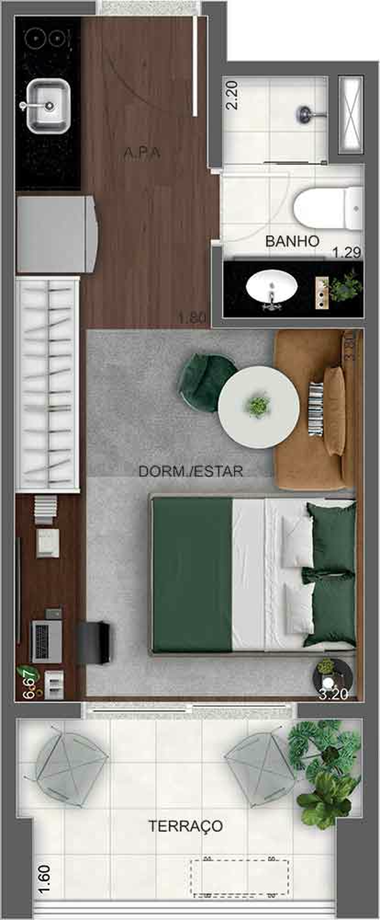 Apartamento à venda com 28m², 0 quartos sem vaga - 19