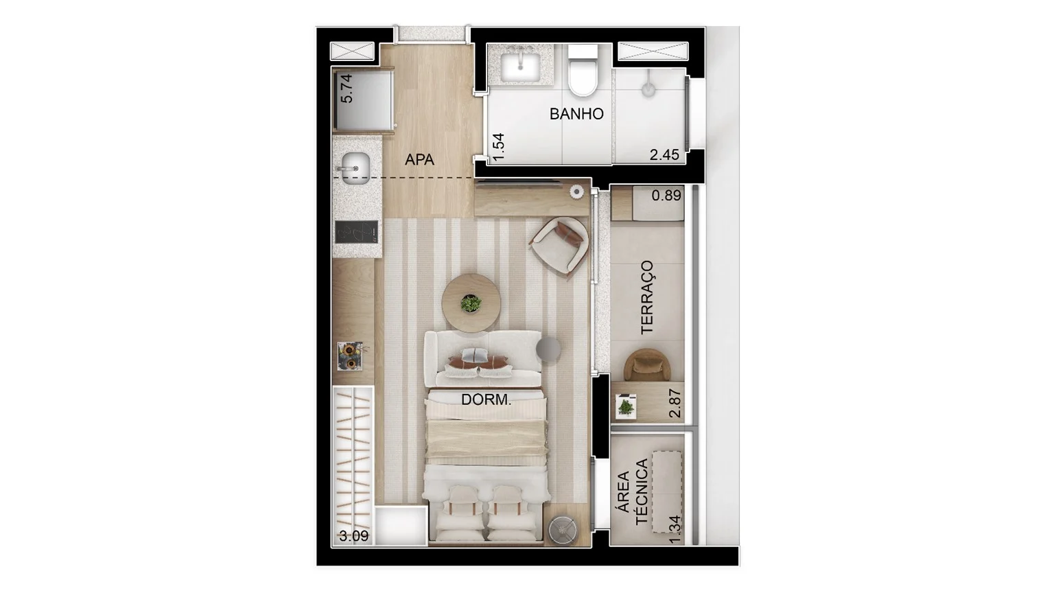 Apartamento à venda com 30m², 0 quartos sem vaga - 12