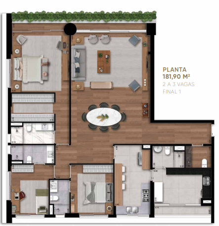 Apartamento à venda com 181m², 3 quartos com vaga - 25