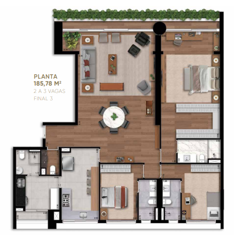 Apartamento à venda com 185m², 3 quartos com vaga - 25