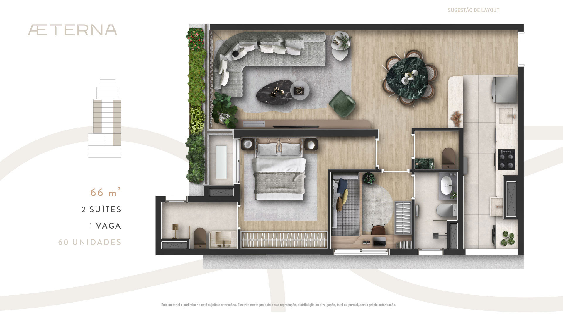 Apartamento à venda com 66m², 2 quartos com vaga - 22