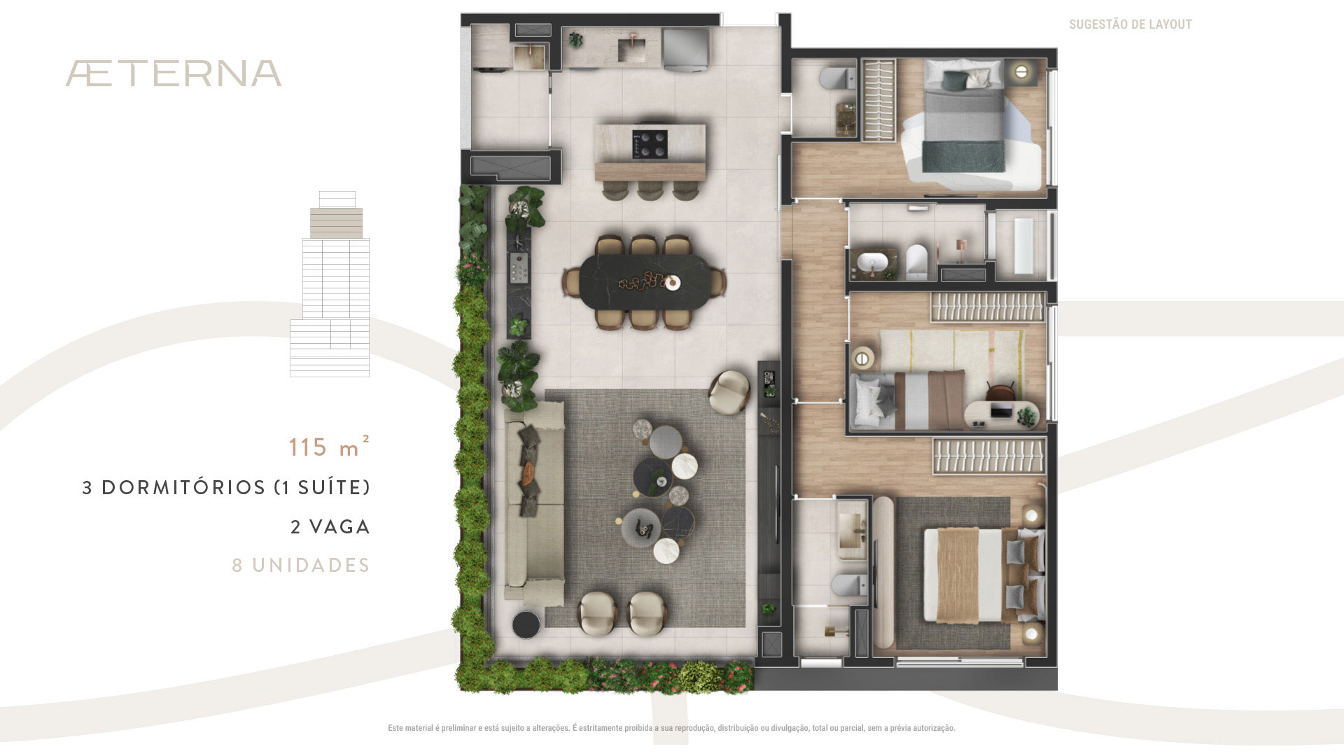 Apartamento à venda com 115m², 3 quartos com vaga - 23