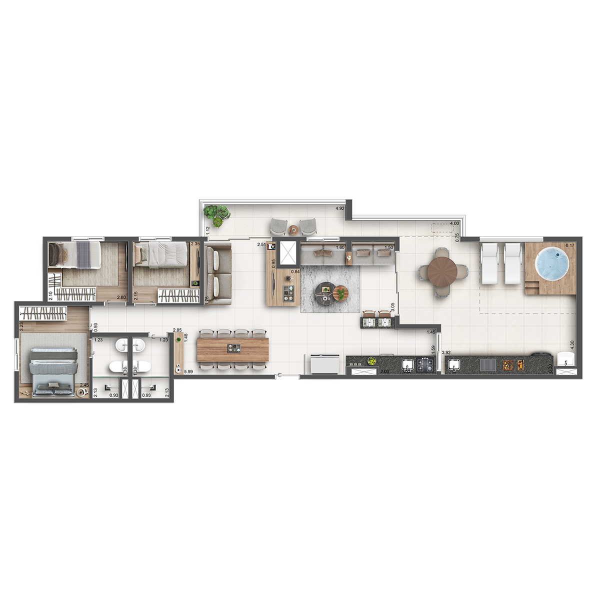 Apartamento à venda com 108m², 3 quartos com vaga - 25