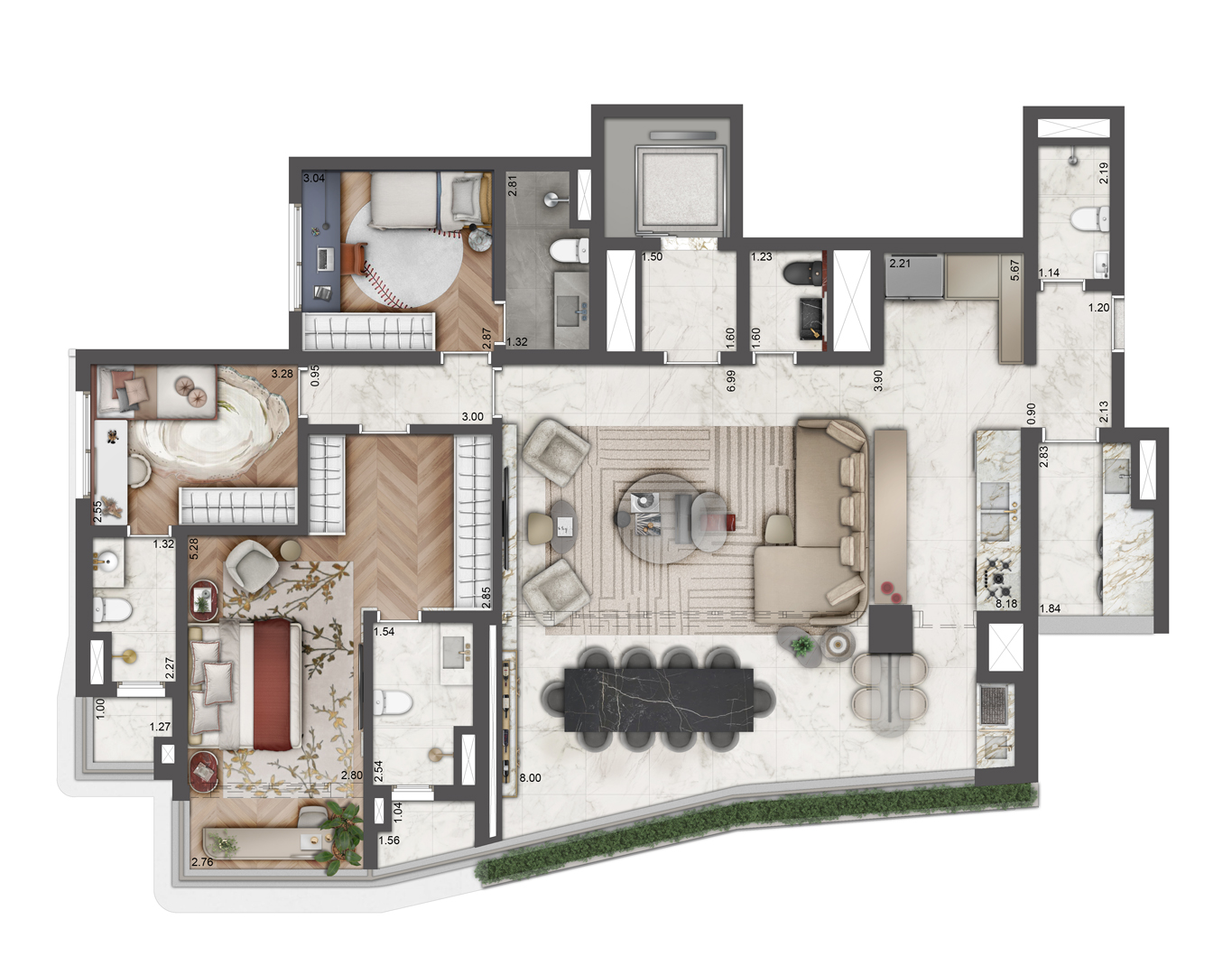 Apartamento à venda com 156m², 3 quartos com vaga - 21