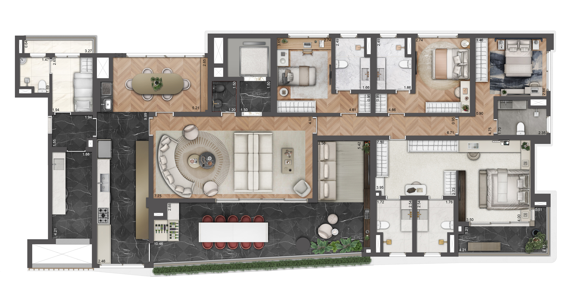 Apartamento à venda com 263m², 4 quartos com vaga - 21