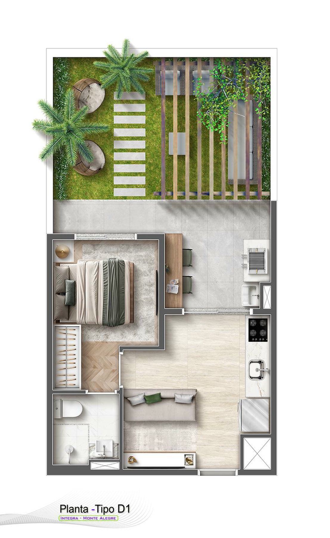 Apartamento à venda com 60m², 1 quarto sem vaga - 25