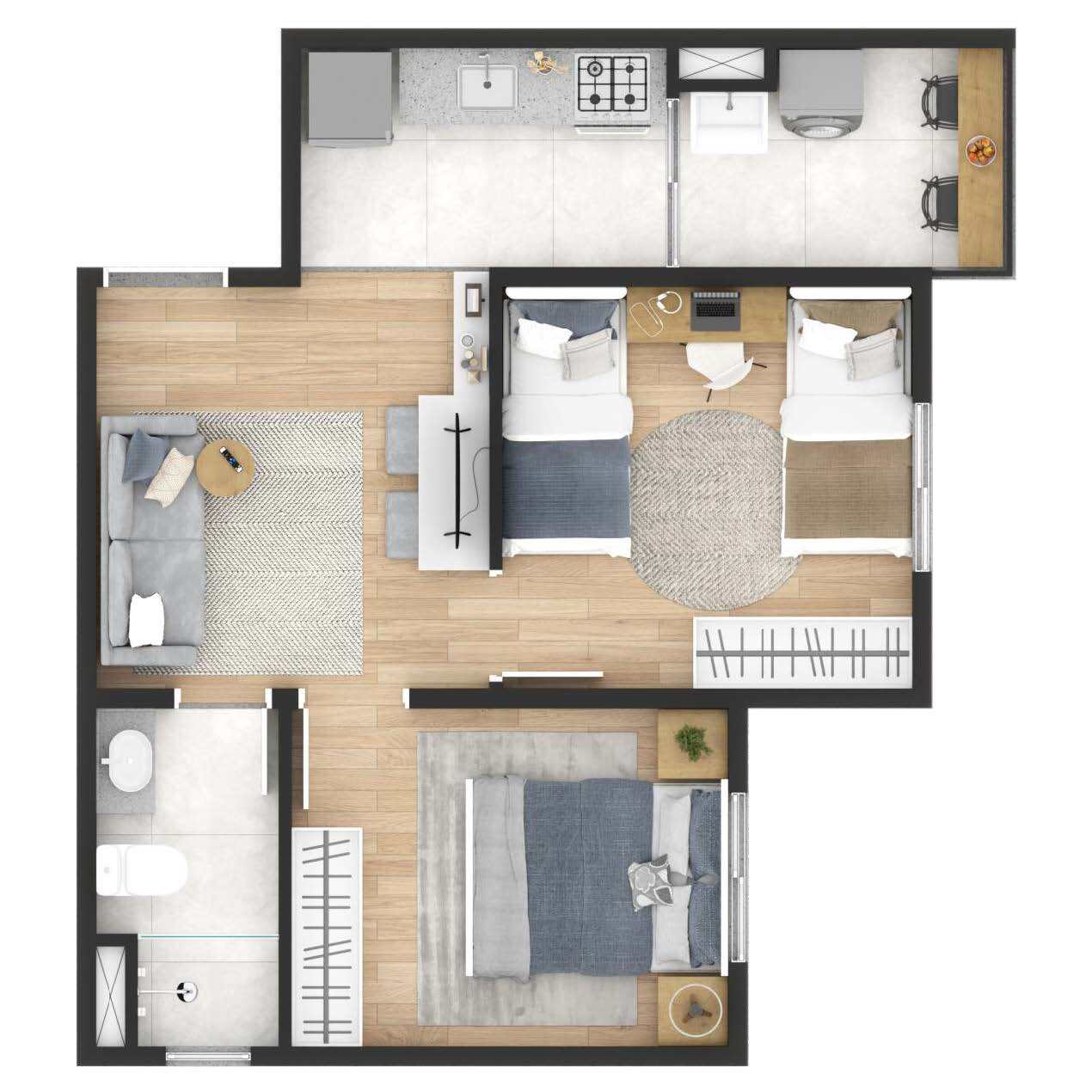 Apartamento à venda com 40m², 2 quartos com vaga - 18