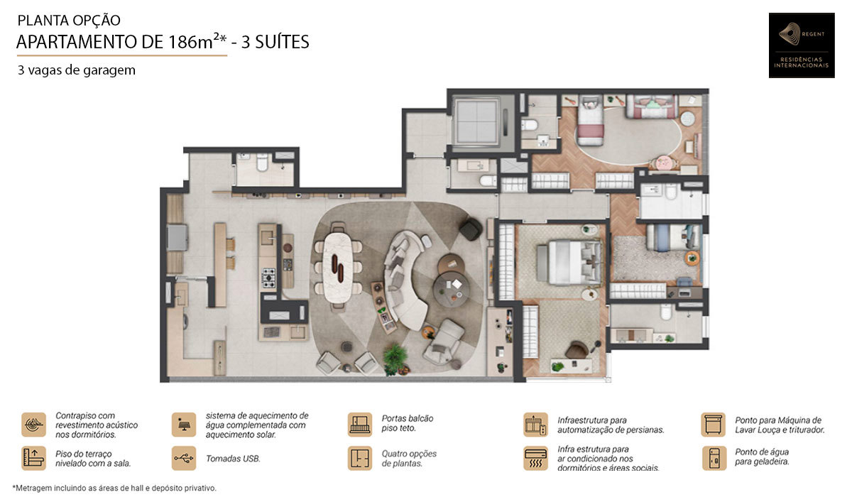 Apartamento à venda com 186m², 3 quartos com vaga - 42