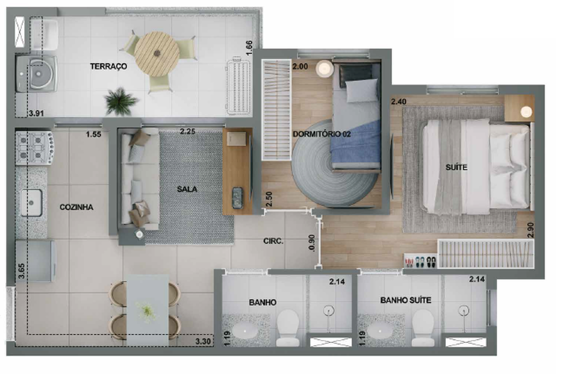 Apartamento à venda com 44m², 2 quartos com vaga - 20