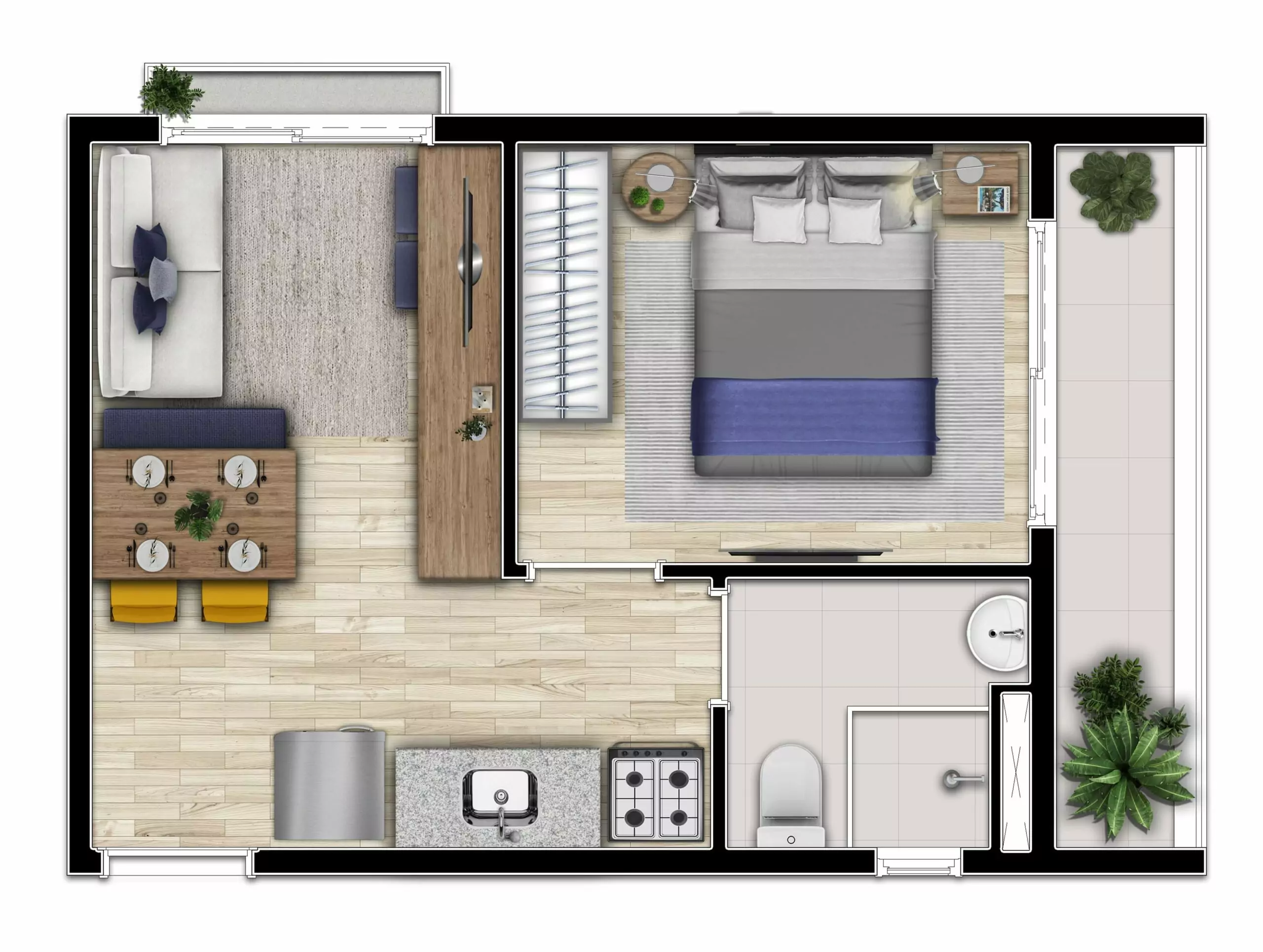 Apartamento à venda com 25m², 1 quarto sem vaga - 37