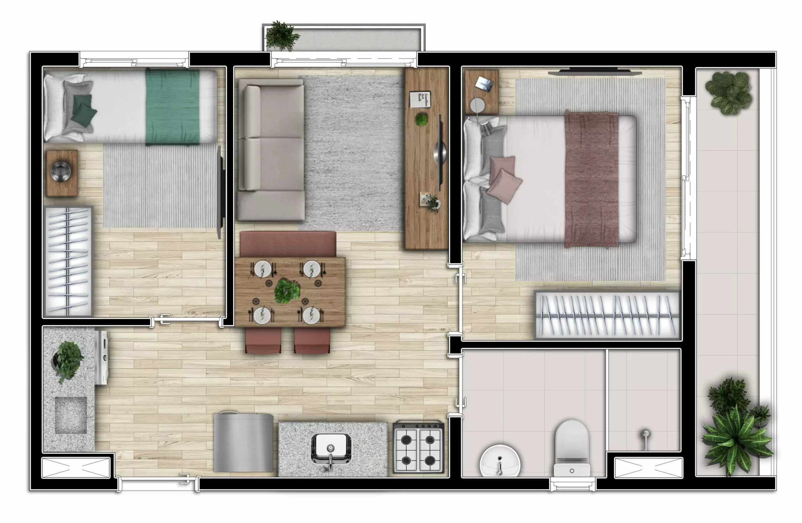 Apartamento à venda com 35m², 2 quartos sem vaga - 37