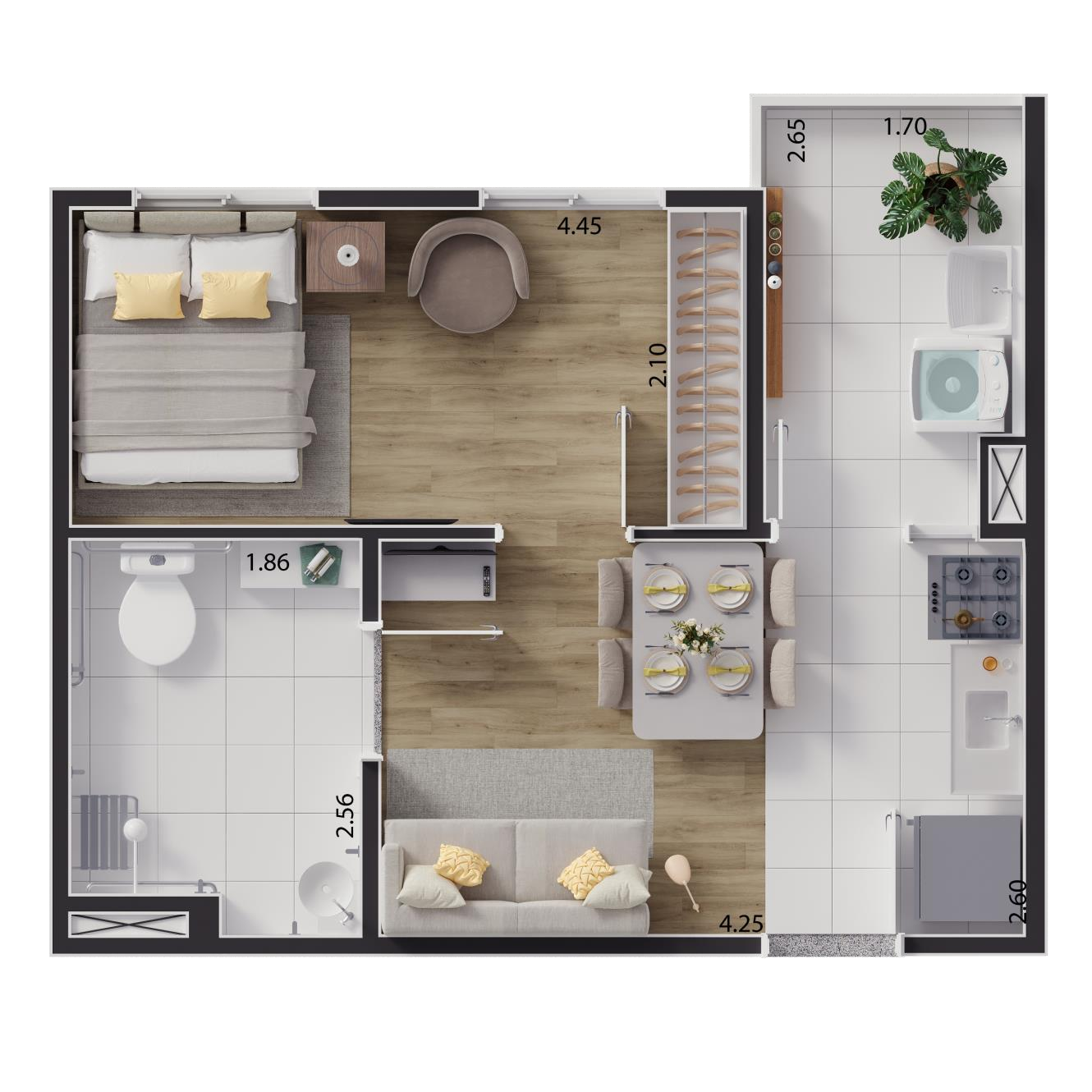 Apartamento à venda com 34m², 1 quarto sem vaga - 13