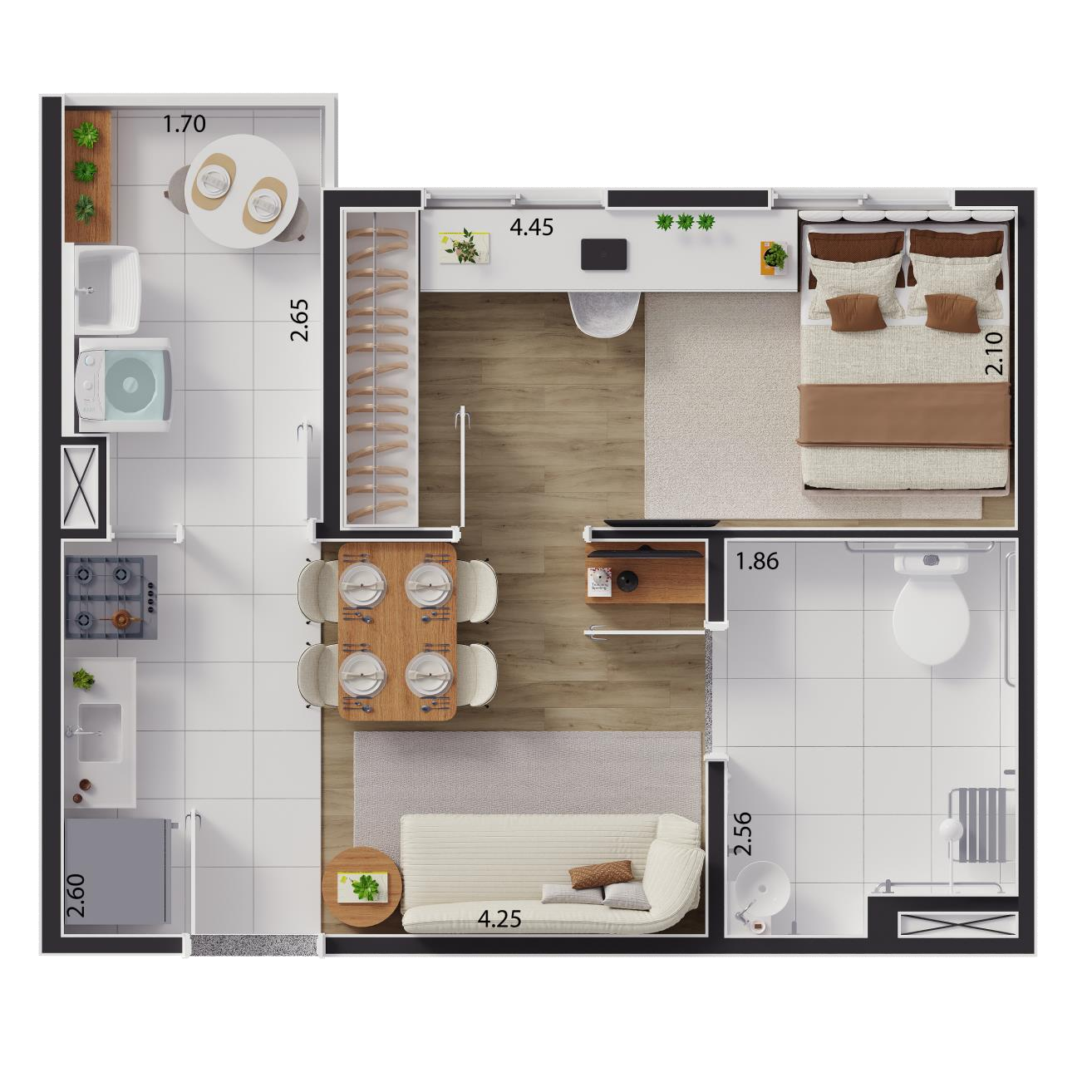 Apartamento à venda com 34m², 1 quarto sem vaga - 14