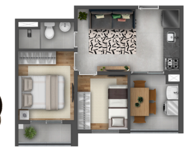 Apartamento à venda com 36m², 2 quartos sem vaga - 2