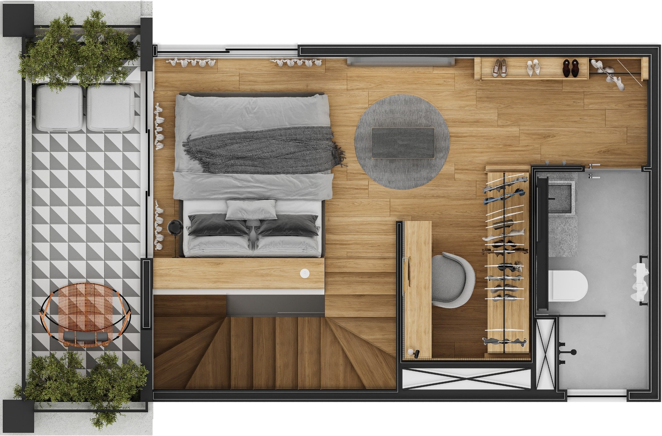 Apartamento à venda com 55m², 1 quarto sem vaga - 23