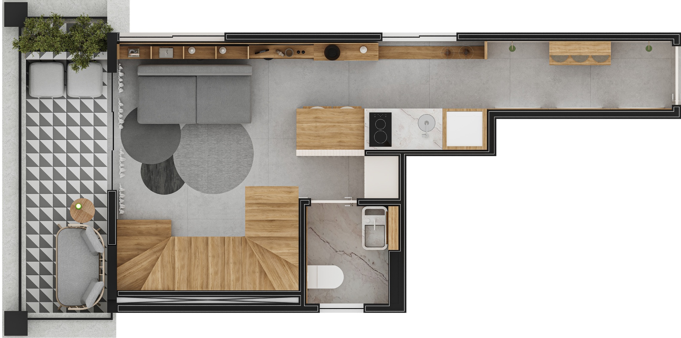 Apartamento à venda com 55m², 1 quarto sem vaga - 24