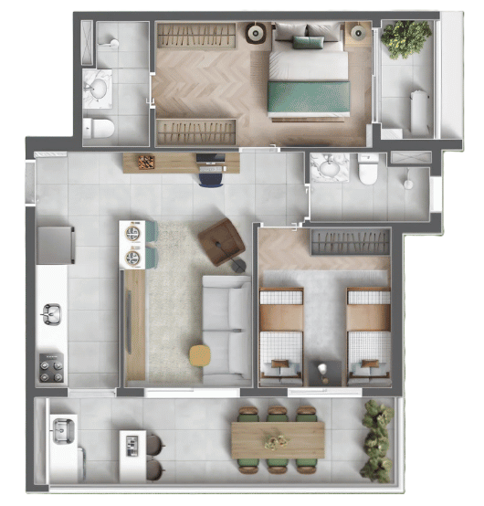 Apartamento à venda com 65m², 2 quartos com vaga - 13