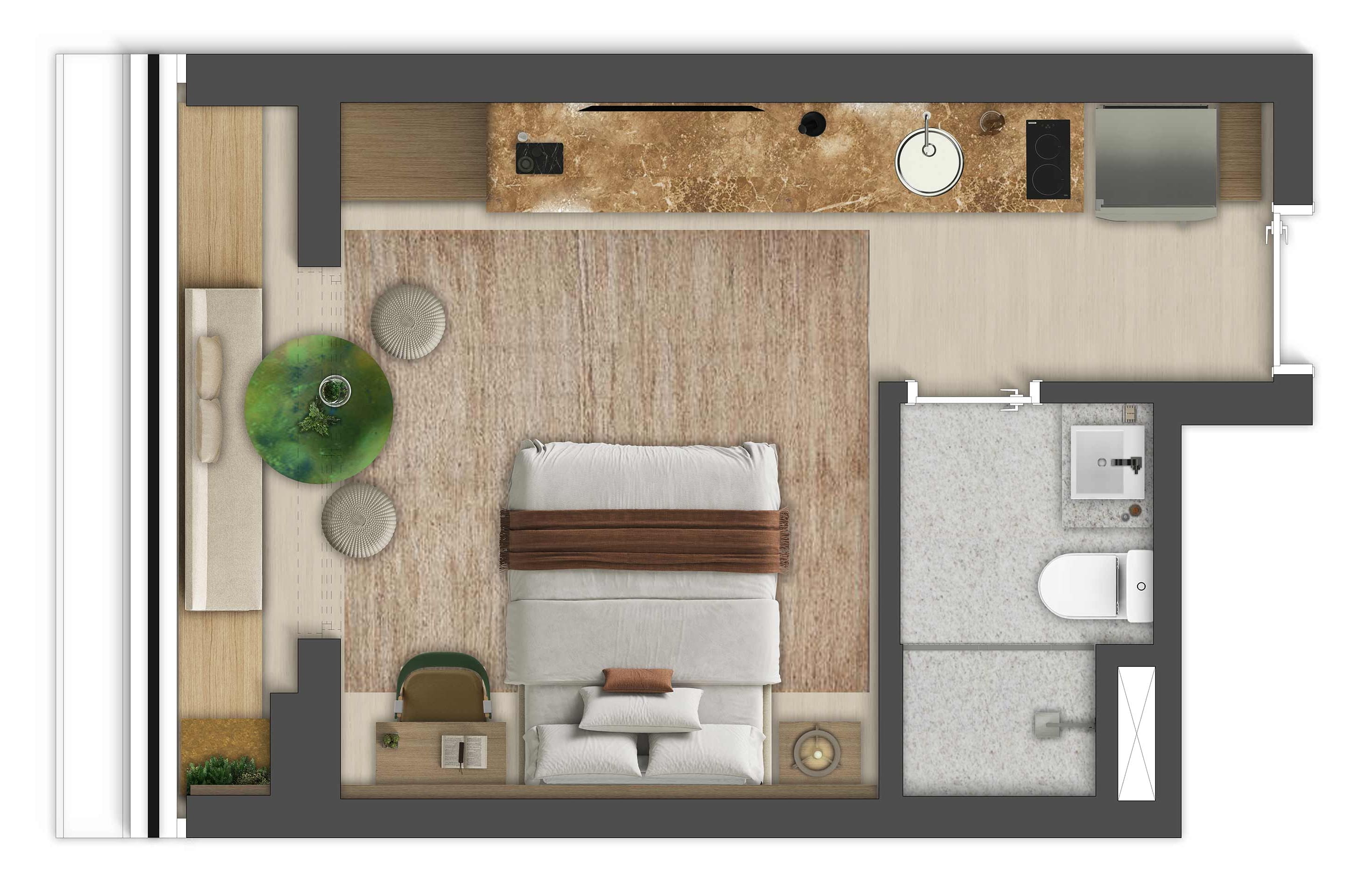 Studio à venda com 23m², 0 quartos sem vaga - 16