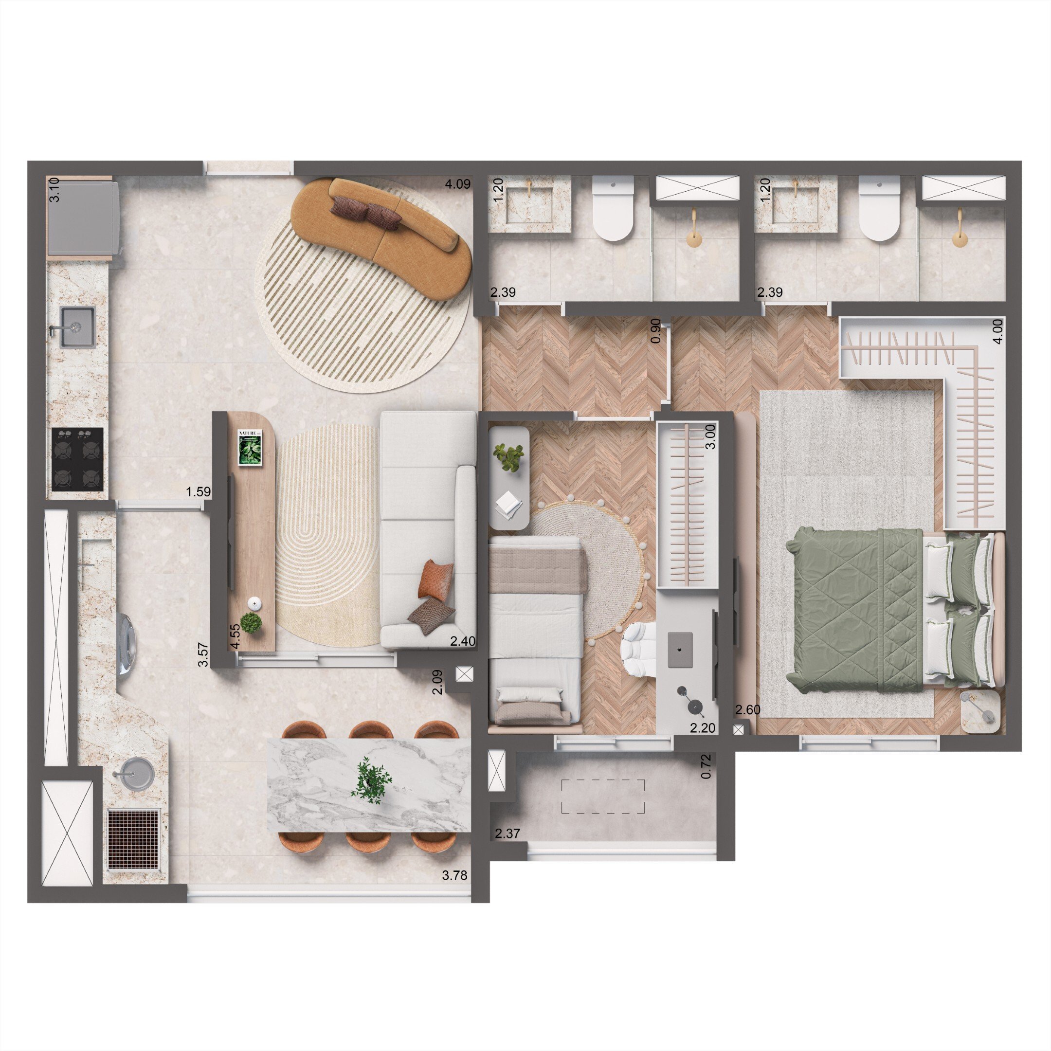 Apartamento à venda com 60m², 2 quartos com vaga - 16