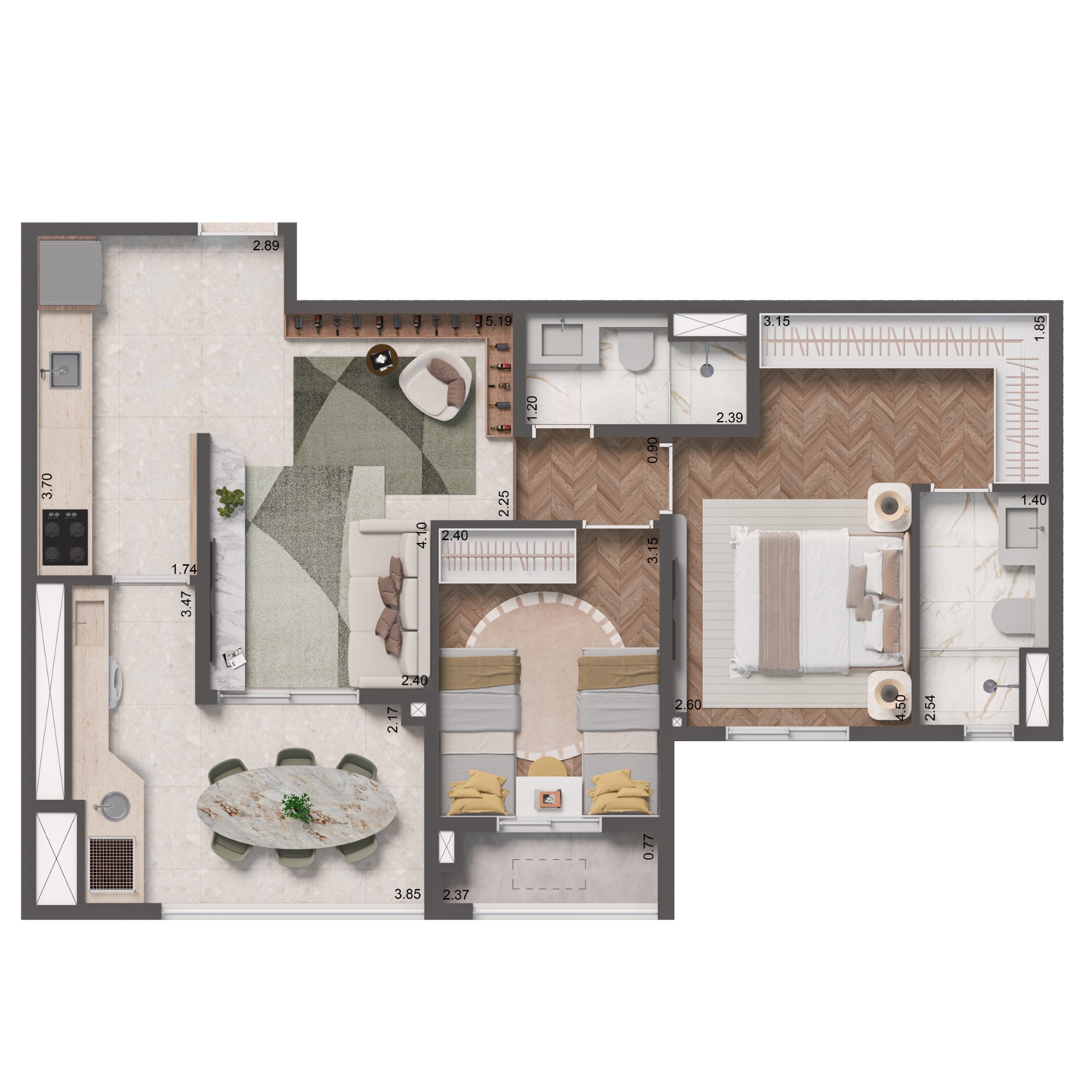 Apartamento à venda com 69m², 2 quartos com vaga - 16