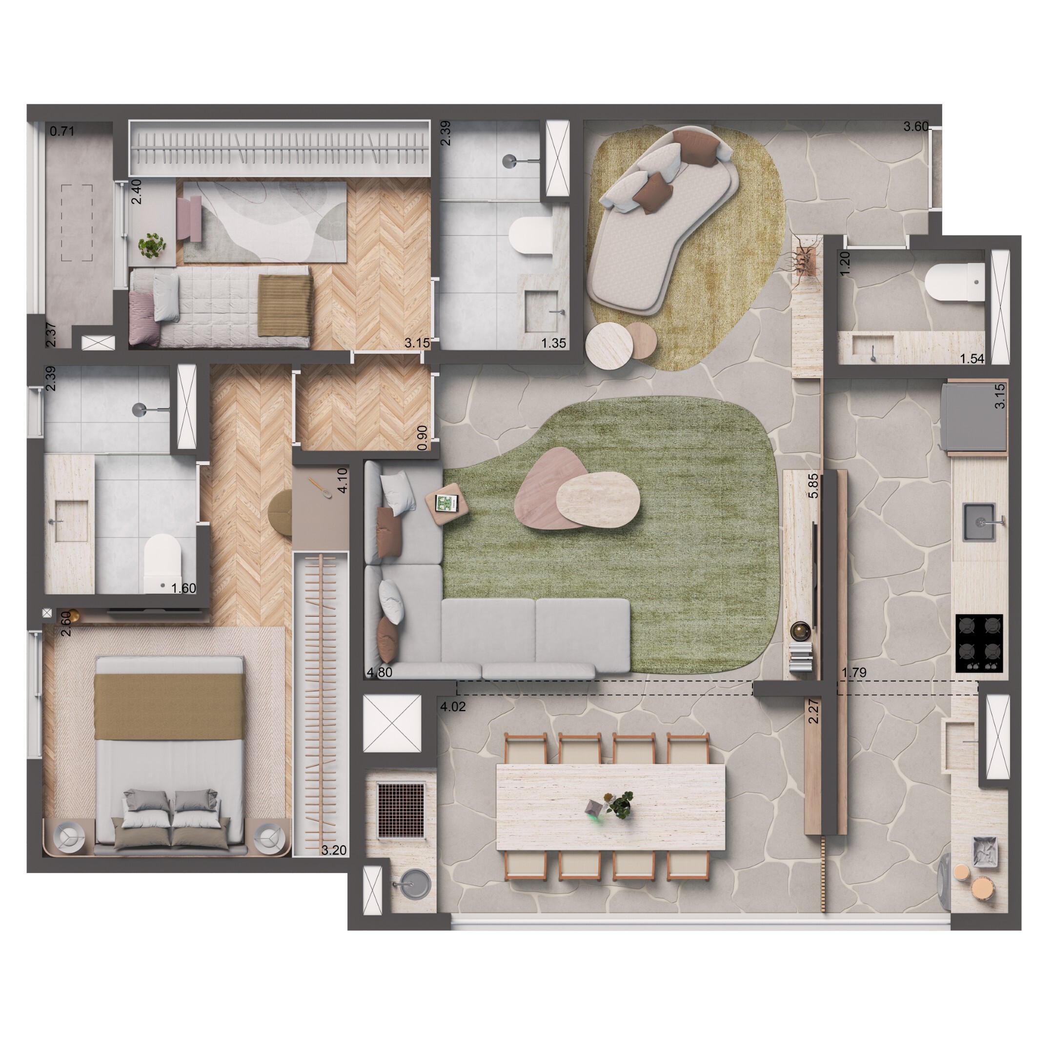 Apartamento à venda com 84m², 3 quartos com vaga - 16