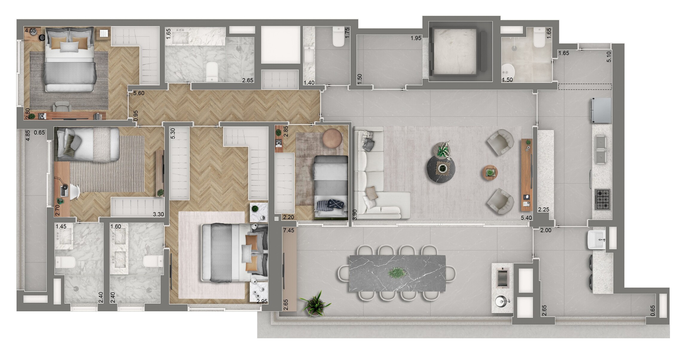 Apartamento à venda com 155m², 4 quartos com vaga - 19