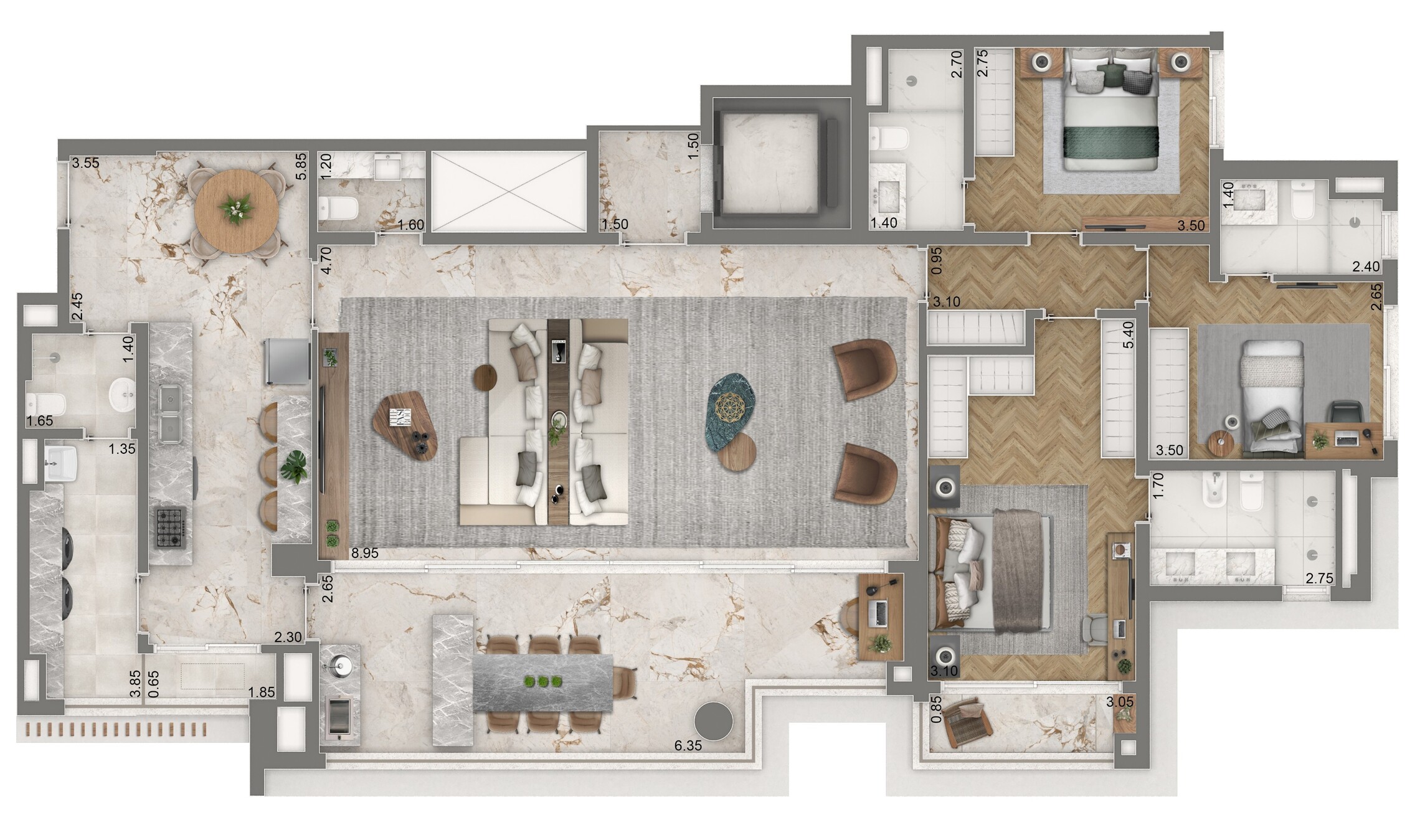Apartamento à venda com 177m², 4 quartos com vaga - 20
