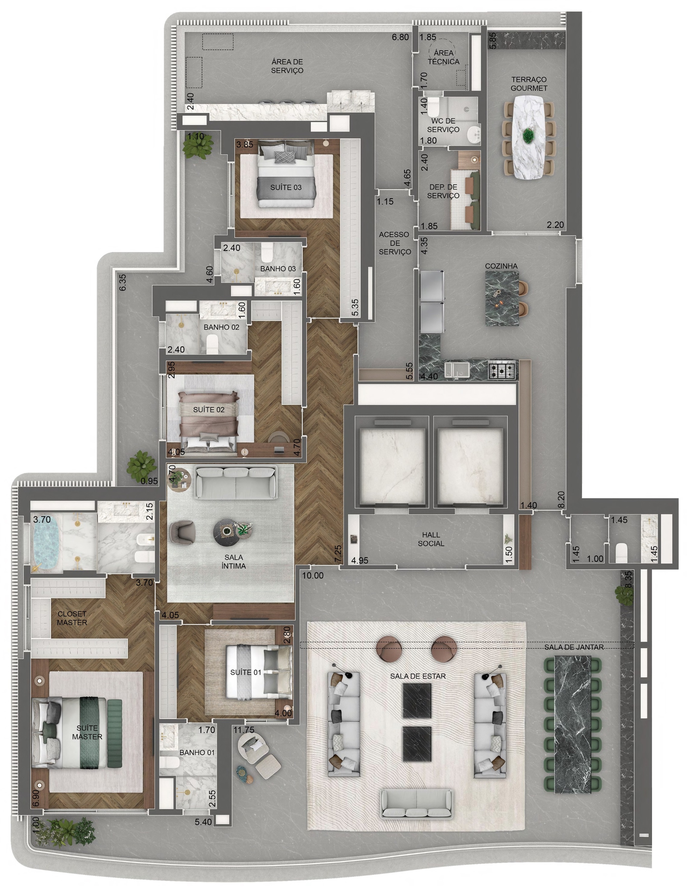 Apartamento à venda com 372m², 4 quartos com vaga - 21