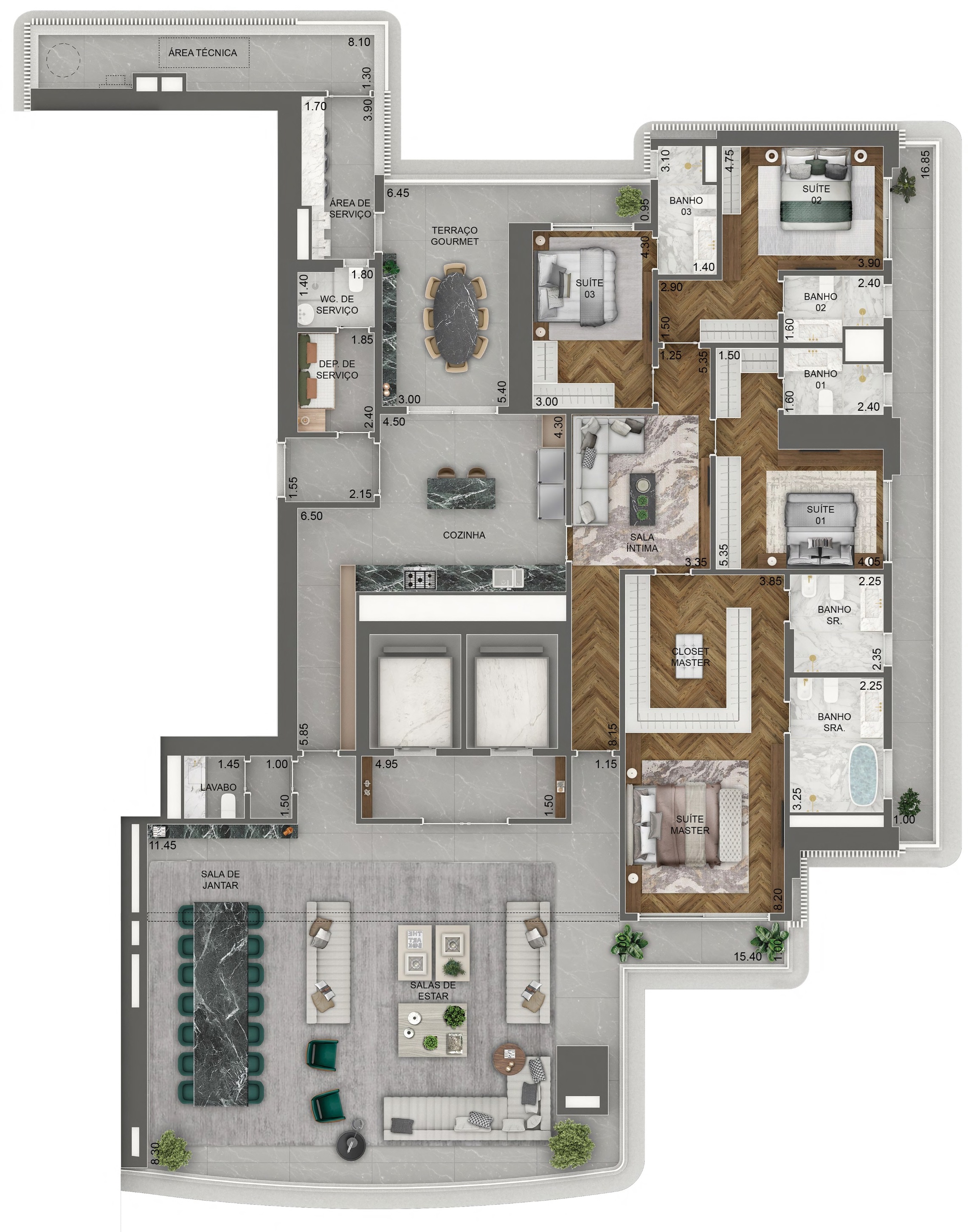 Apartamento à venda com 395m², 4 quartos com vaga - 21