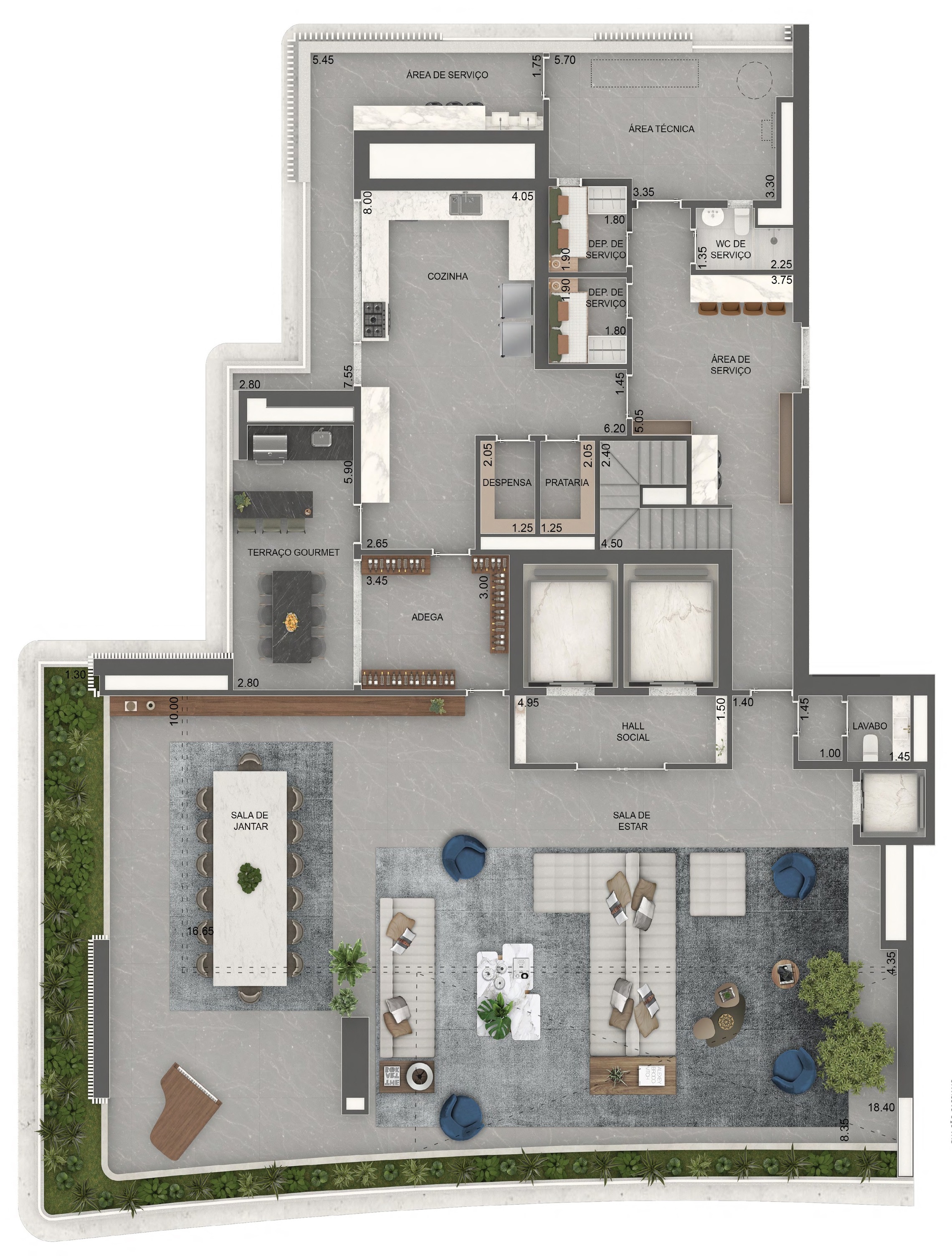 Apartamento à venda com 708m², 4 quartos com vaga - 22