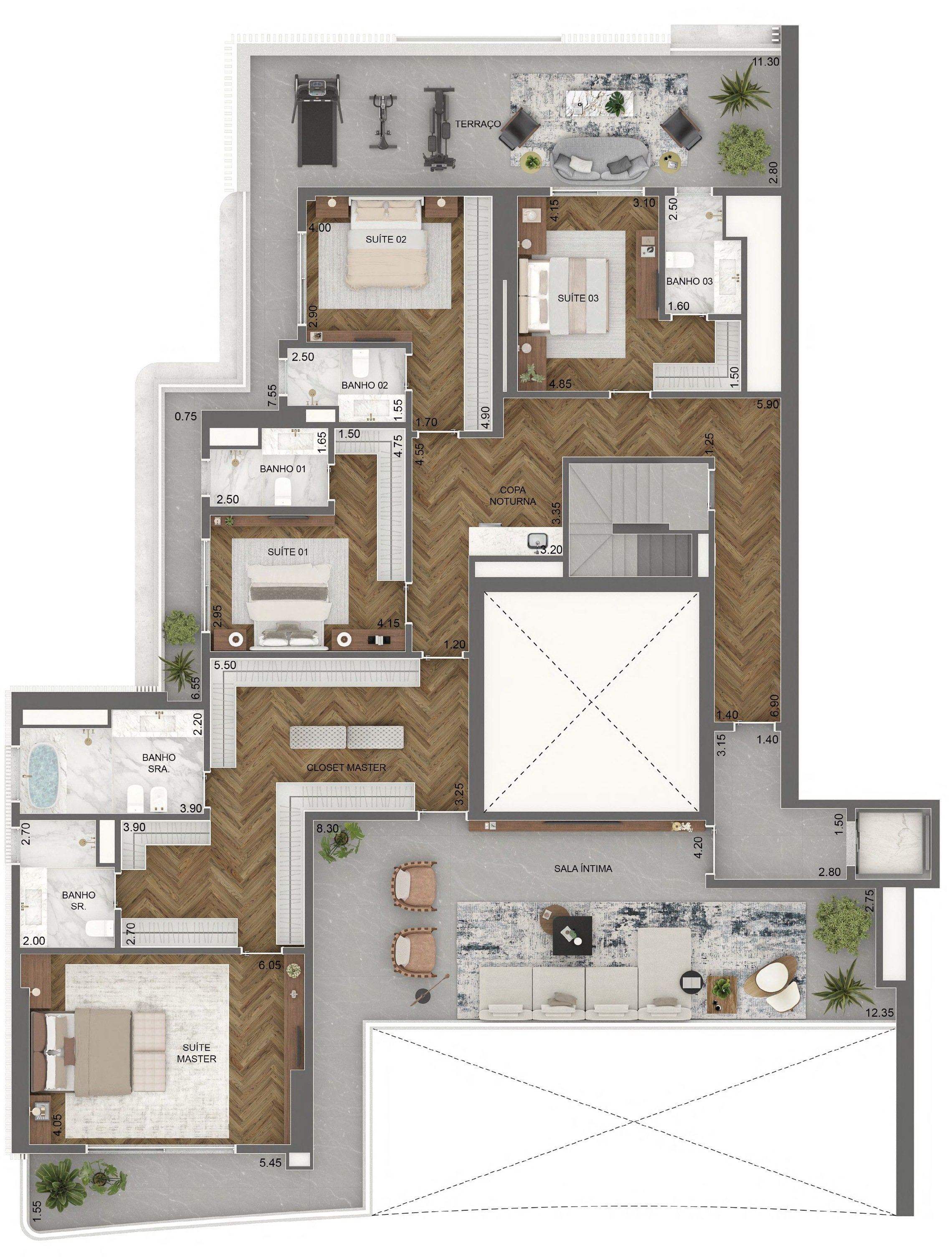 Apartamento à venda com 708m², 4 quartos com vaga - 21