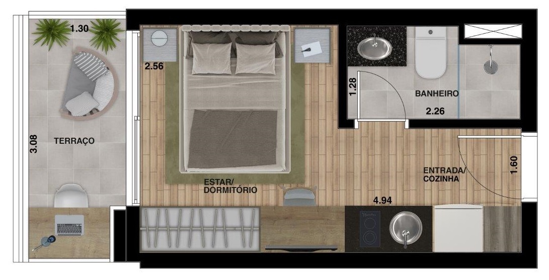 Apartamento à venda com 24m², 0 quartos sem vaga - 20
