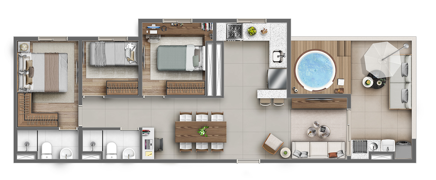 Apartamento à venda com 79m², 3 quartos com vaga - 27