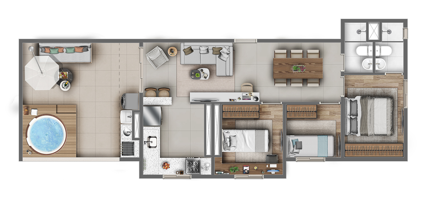 Apartamento à venda com 82m², 3 quartos com vaga - 27