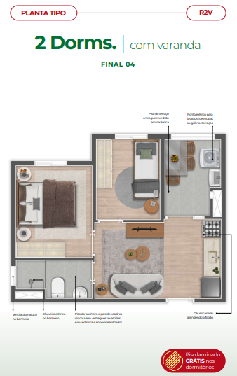 Apartamento à venda com 33m², 1 quarto sem vaga - 19