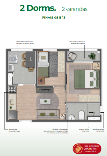 Apartamento à venda com 36m², 2 quartos sem vaga - 19