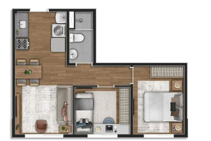 Apartamento à venda com 37m², 2 quartos sem vaga - 20