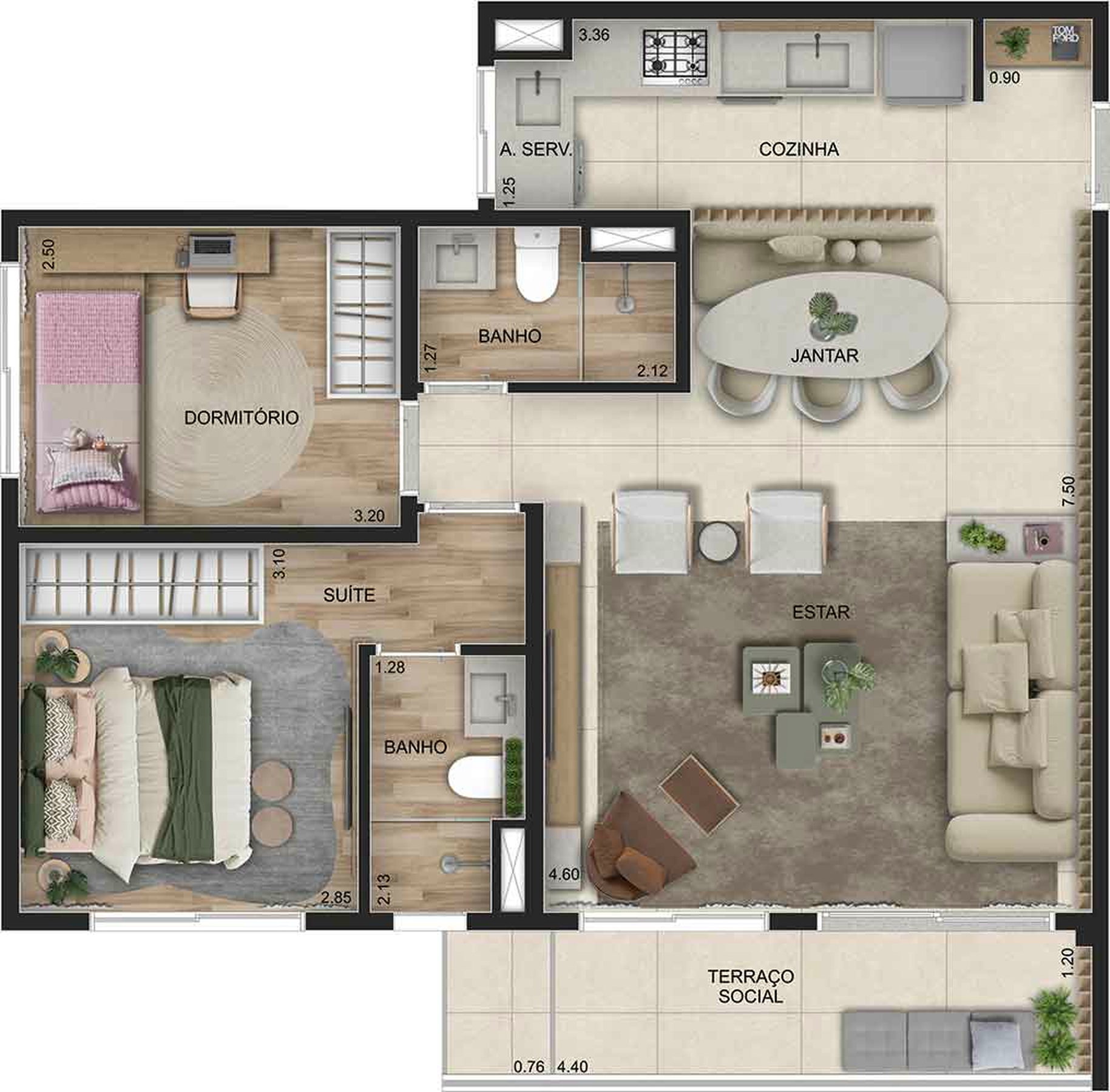 Apartamento à venda com 72m², 3 quartos com vaga - 24