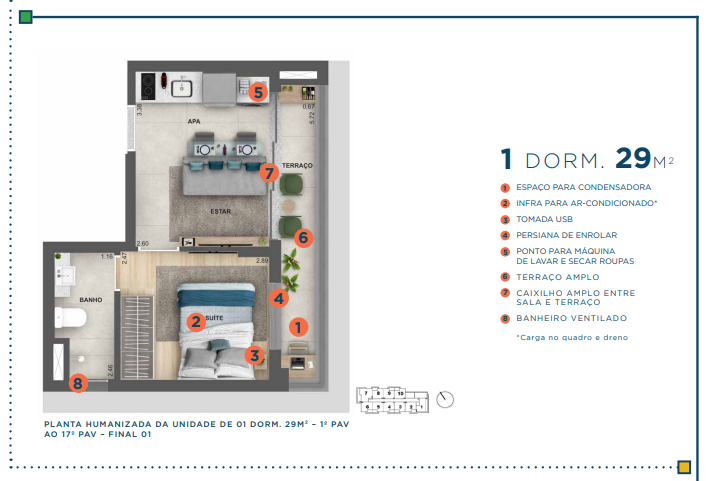 Apartamento à venda com 29m², 1 quarto sem vaga - 27