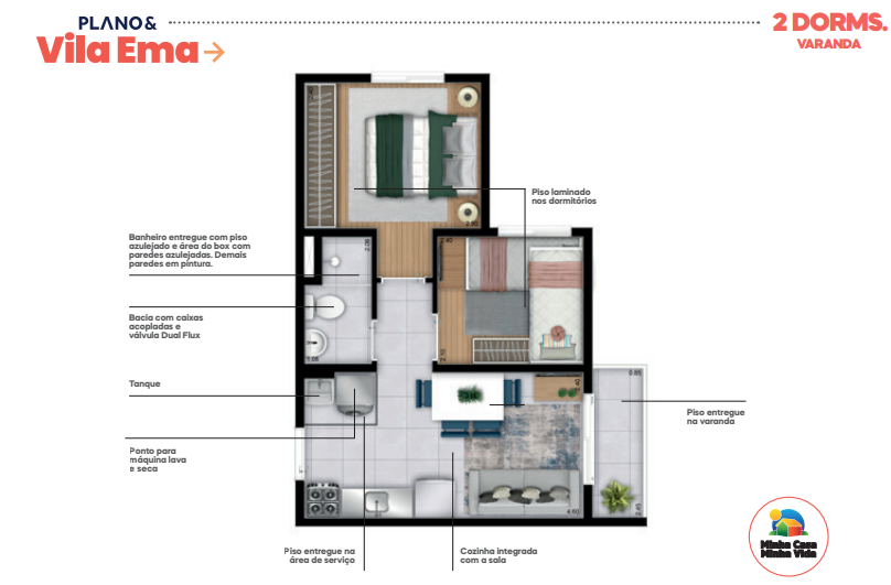 Apartamento à venda com 34m², 2 quartos sem vaga - 20