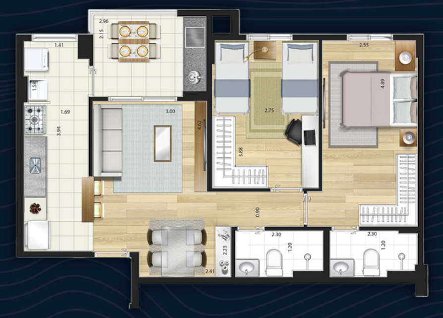 Apartamento à venda com 67m², 2 quartos com vaga - 8