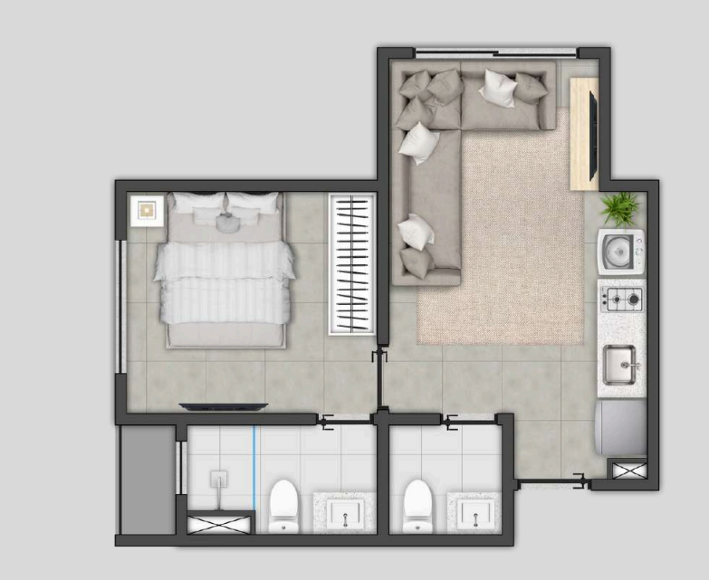 Apartamento à venda com 28m², 1 quarto sem vaga - 11