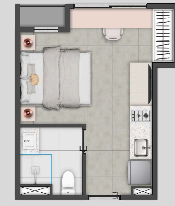 Studio à venda com 22m², 0 quartos sem vaga - 11