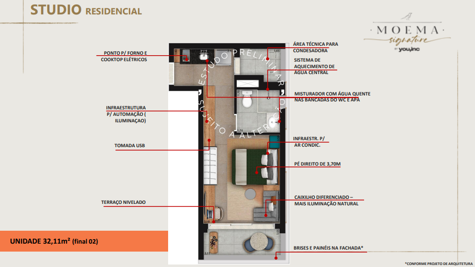Studio à venda com 31m², 0 quartos sem vaga - 14