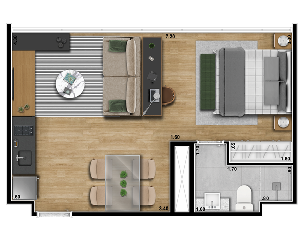 Studio à venda com 34m², 0 quartos com vaga - 26