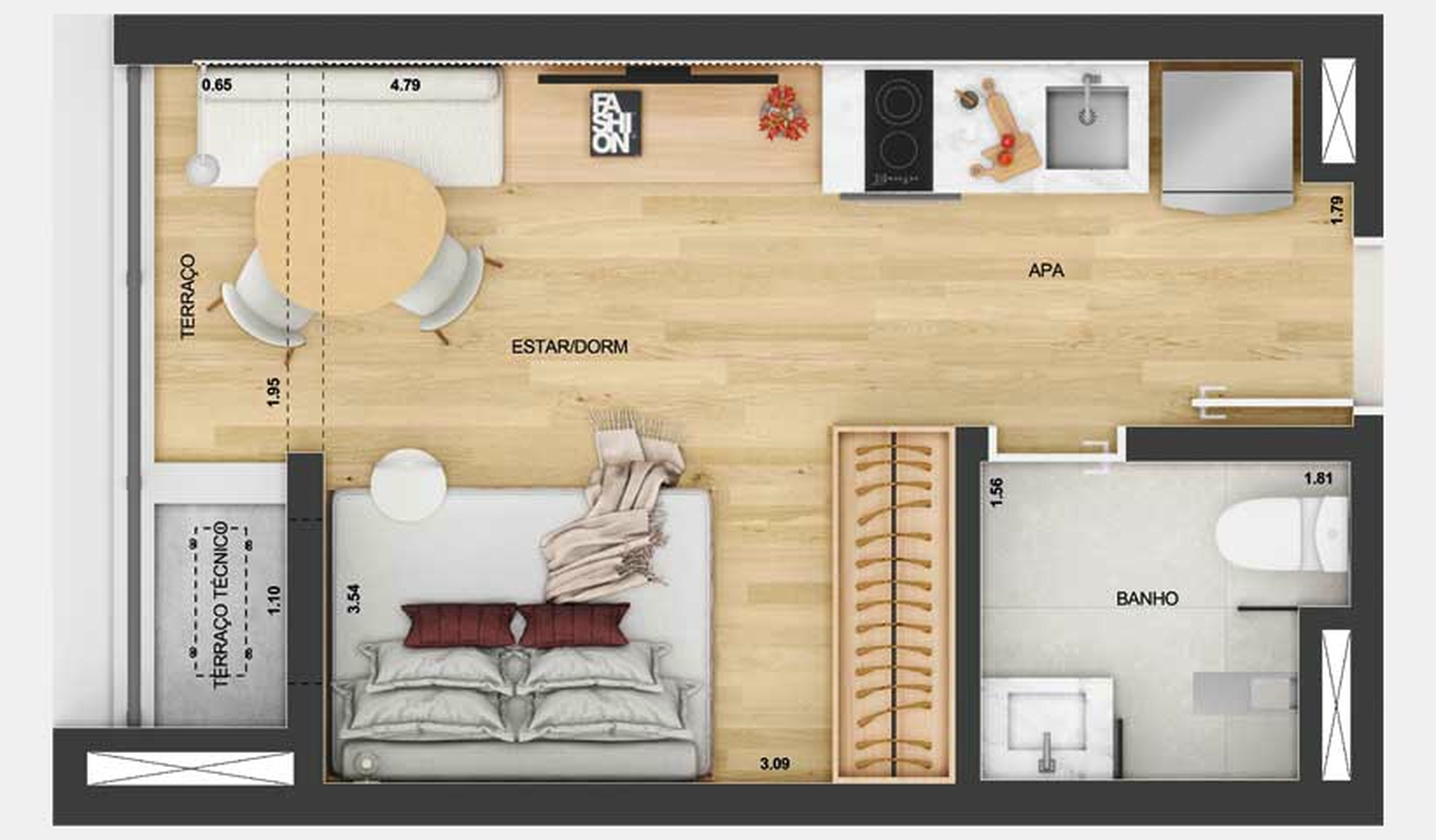 Studio à venda com 24m², 0 quartos sem vaga - 30