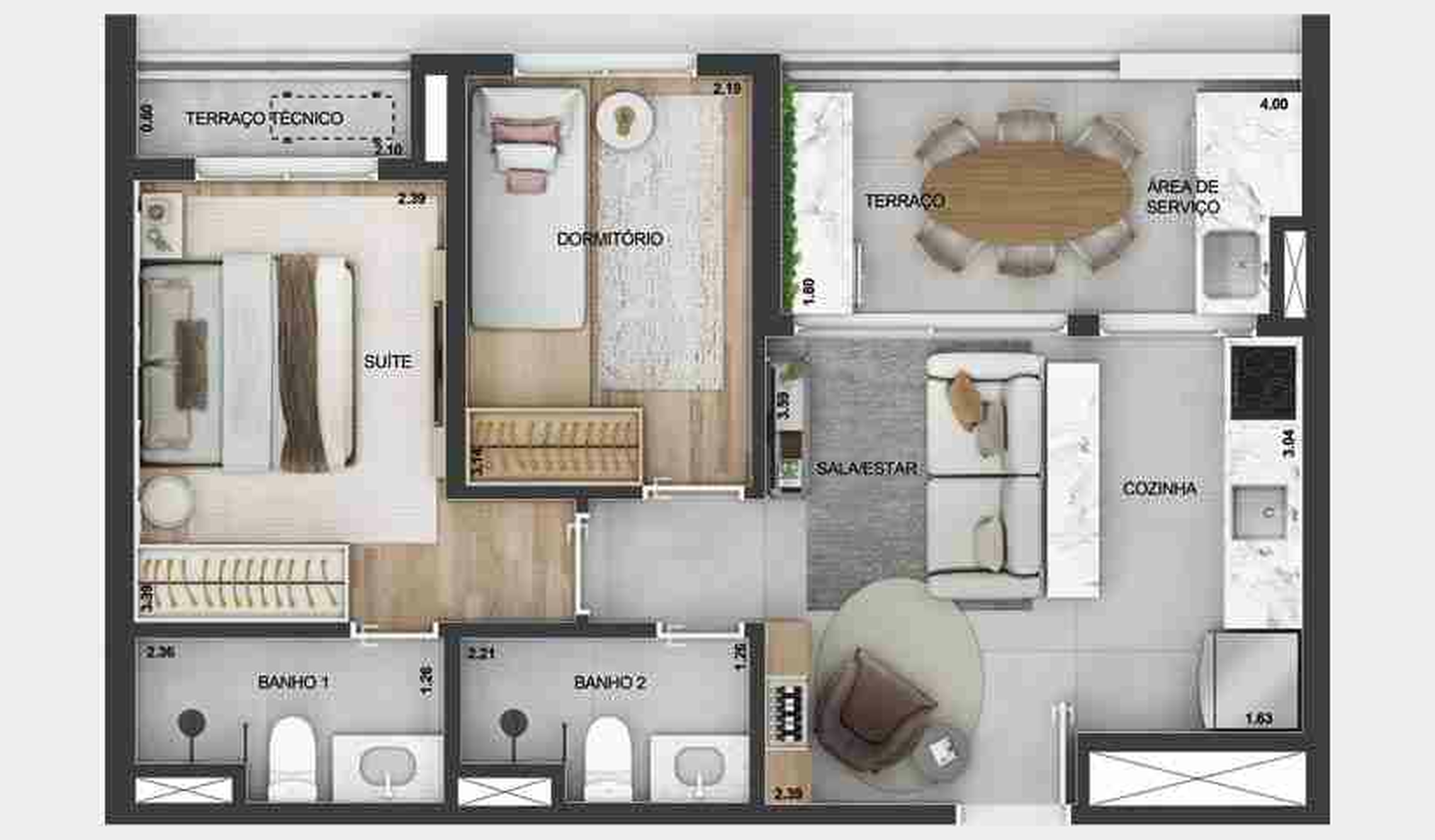 Apartamento à venda com 51m², 2 quartos com vaga - 30