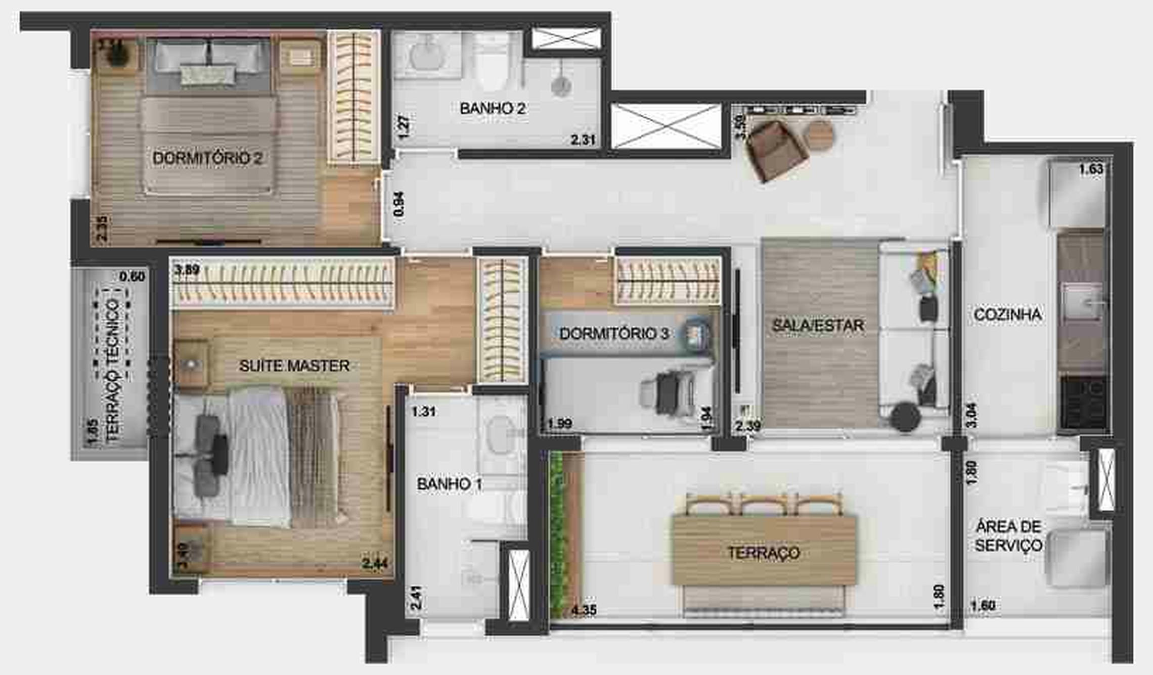 Apartamento à venda com 68m², 3 quartos com vaga - 30
